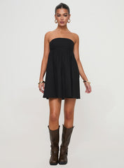 Osment Strapless Mini Dress Black