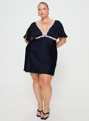 Jaron Mini Dress Navy Curve