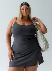 Ambition Activewear Romper Grey Curve