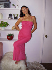 Tillee Mesh Maxi Dress Fuschia