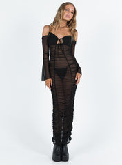 JGR & STN Bellatrix Maxi Dress Black