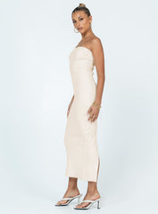 Jayan Strapless Midi Dress White