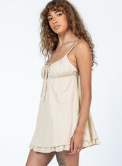 Empress of Love Mini Dress Beige