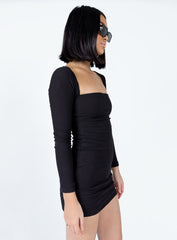 Melbourne Long Sleeve Mini Dress Black