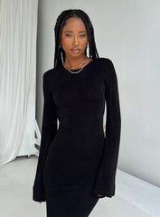 Amersham Long Sleeve Maxi Dress Black