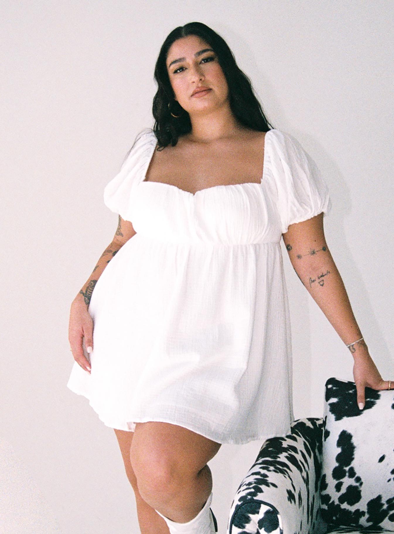 Let's Dance Mini Dress White Curve