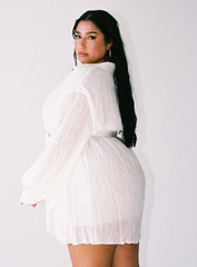 Tune In Shirt Dress White Curve