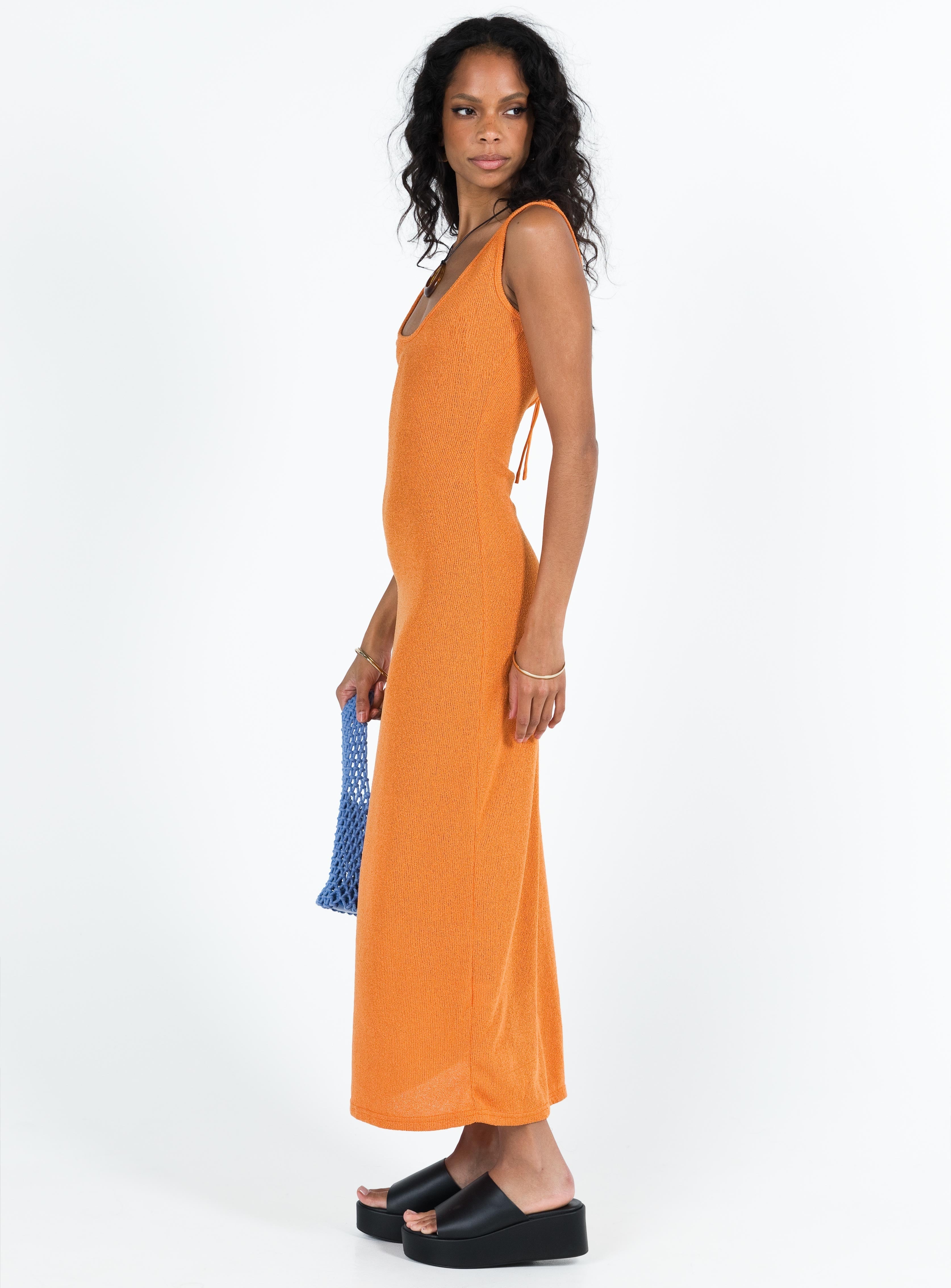 Eberose Reversible Maxi Dress Orange