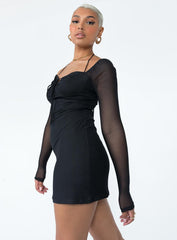 Luella Long Sleeve Mini Dress Black