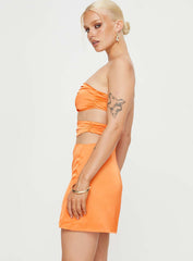 Rubys Strapless Mini Dress Orange