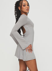 Arthars Long Sleeve Mini Dress Charcoal