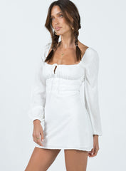 Loreli Long Sleeve Mini Dress White