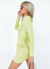 Tallie Knit Mini Dress Green