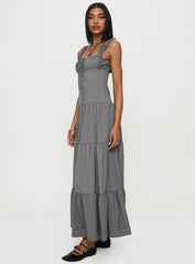 Ballerina Maxi Dress Onyx Gingham