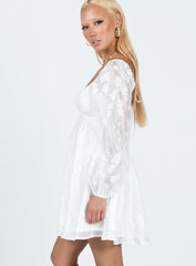 Marceau Long Sleeve Mini Dress White