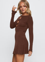 Dejonge Ring Mini Dress Brown