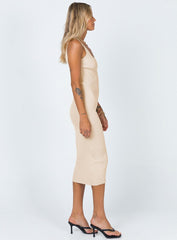 Ingrid Midi Dress Beige