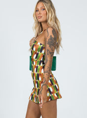 Kelani Mini Dress Orange Multi