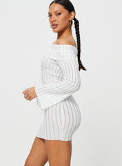 Sorrel Off The Shoulder Mini Dress White