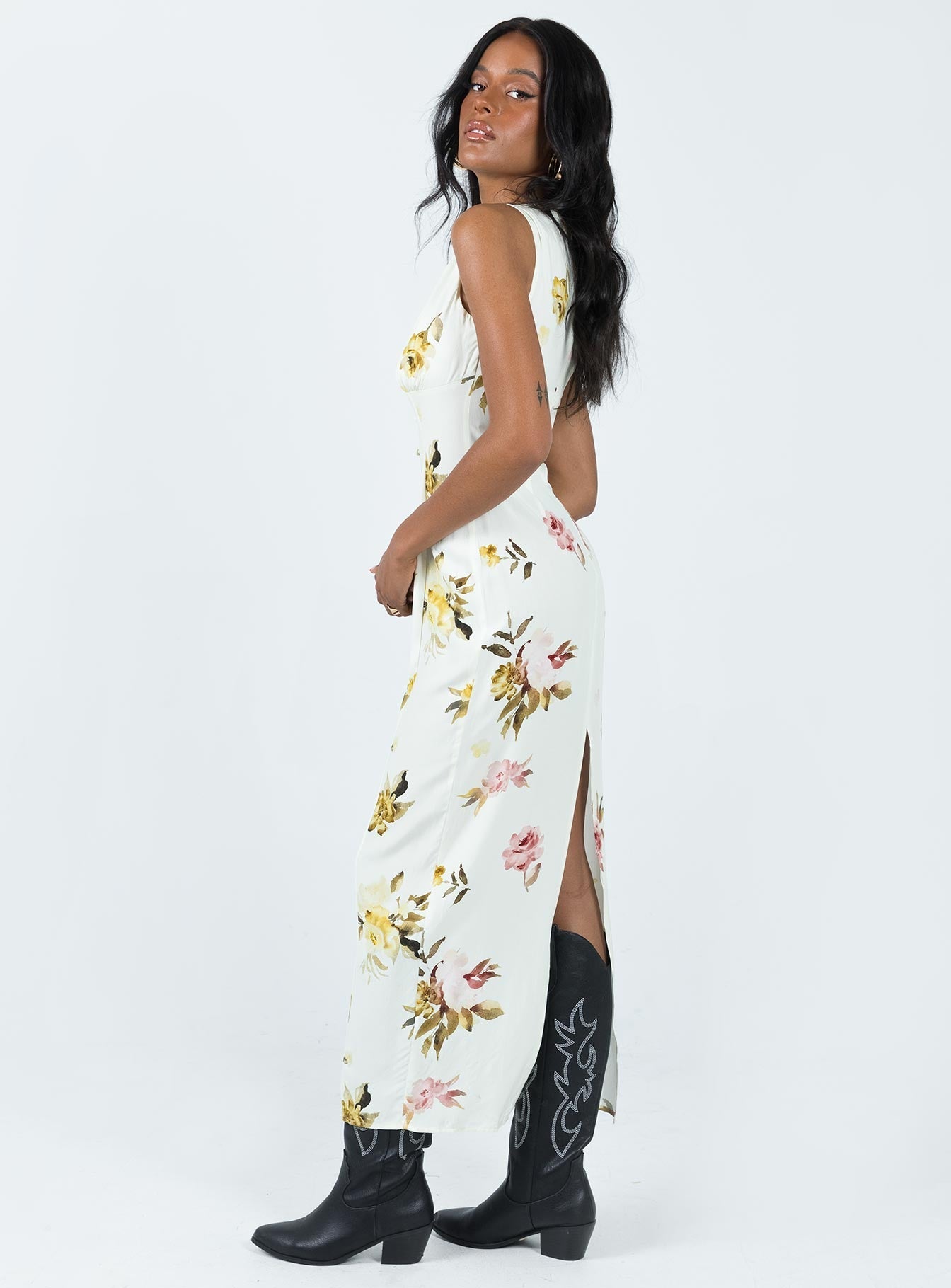 Malibu Maxi Dress Cream Multi