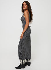 Maysa Geo Maxi Dress Black