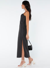Risha Corset Midi Dress Black