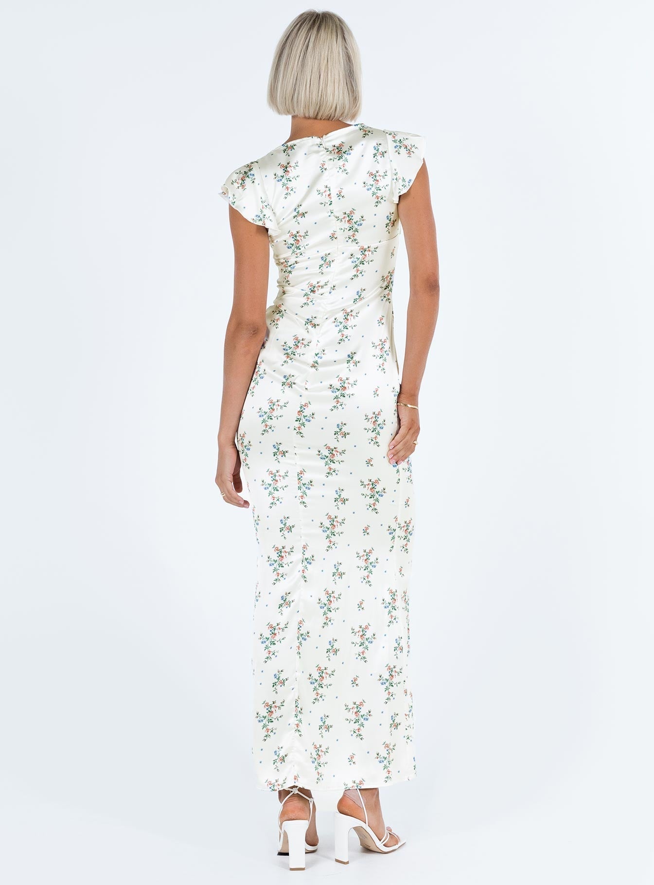 Armas Lace Trim Maxi Dress Floral