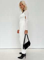 Mariani Backless Maxi Dress White