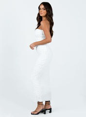 Kendrick Strapless Maxi Dress White