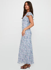 Dahleia Maxi Dress Blue Paisley