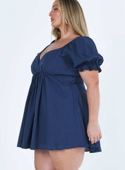 Blissful Mini Dress Navy Curve