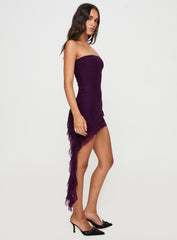 Salinas Strapless Mini Dress Purple