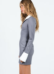 Nikki Long Sleeve Mini Dress Grey