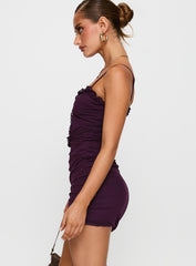 Sire Cut Out Mini Dress Purple