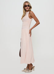 Reveur Ruched Maxi Dress Pink