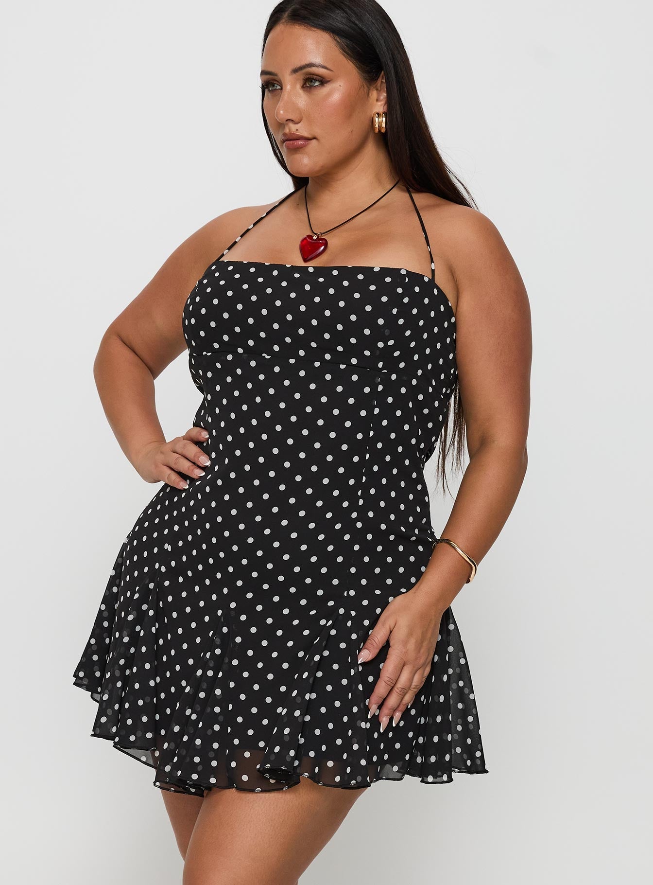 Delamere Mini Dress Black / White Curve