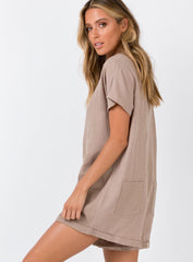 Vixen Playsuit Taupe