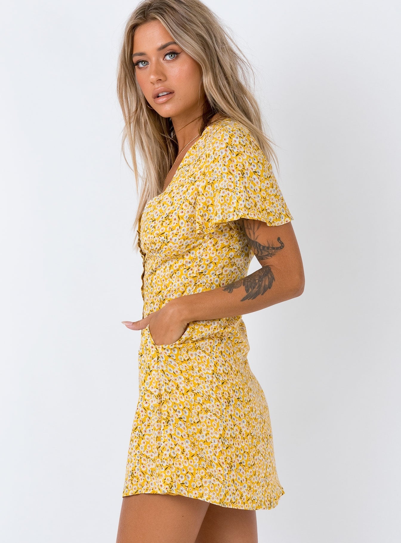 The Same Same Mini Dress Yellow