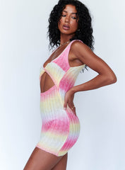 Mila Mini Dress Yellow / Pink