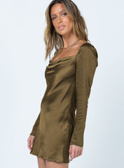 Star Power Mini Dress Khaki