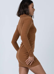 Downtown Mini Dress Brown