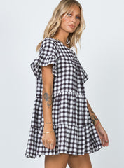 Miami Check Mini Dress Black