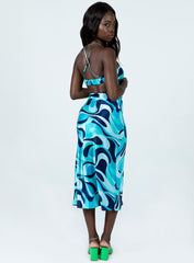 Mayia Midi Dress Blue Multi