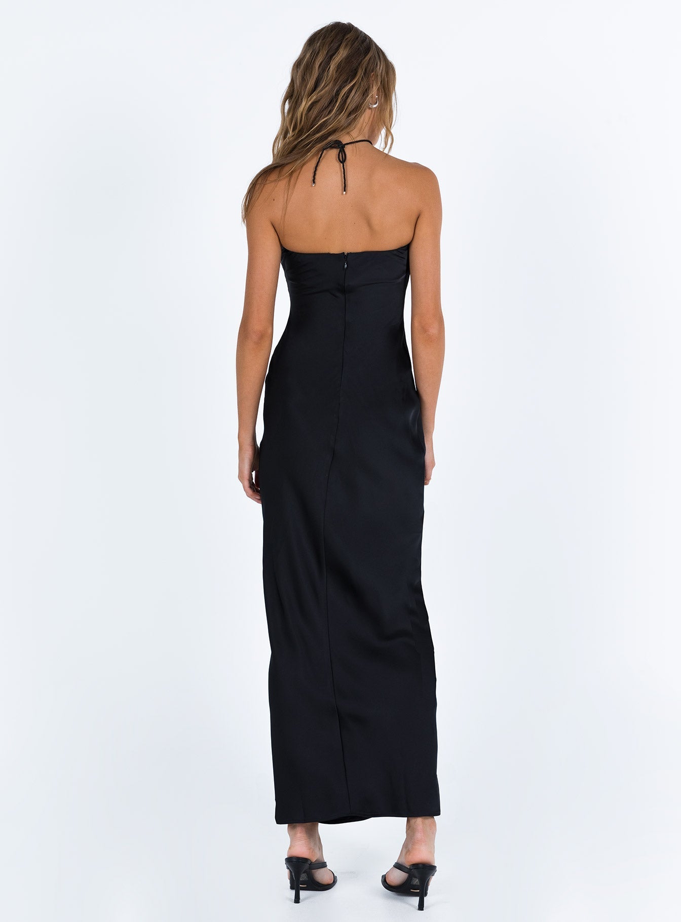 Kesy Bow Tie Maxi Dress Black