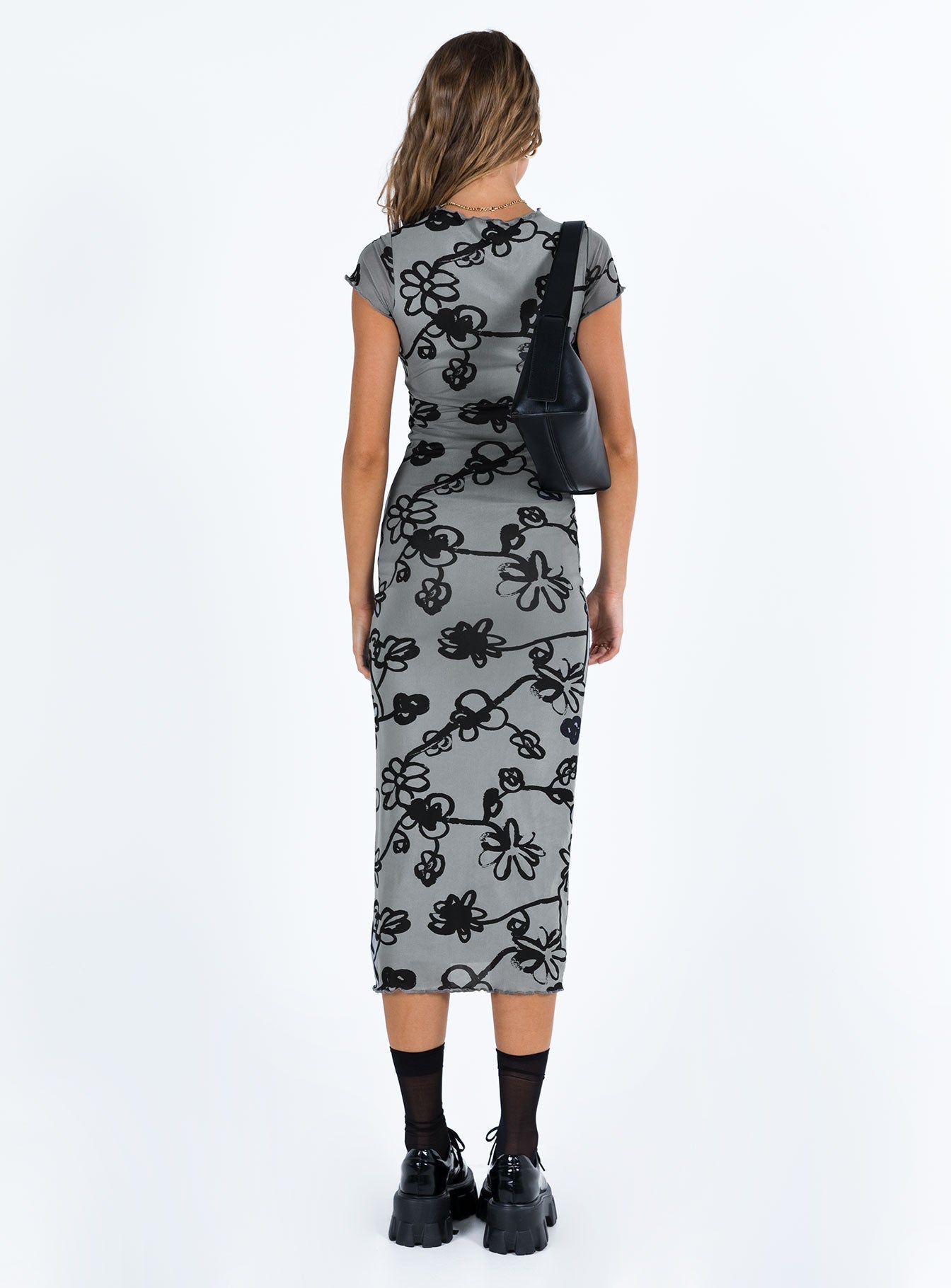 Maruza Midi Dress Grey Floral