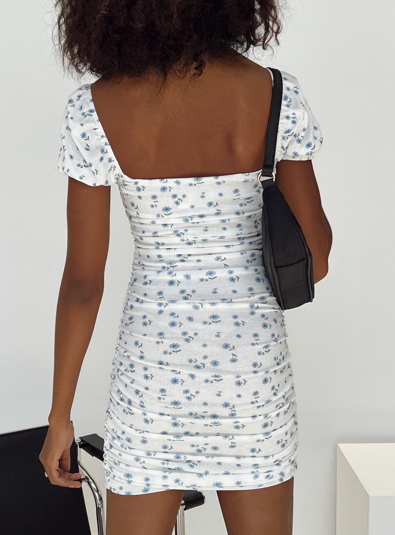 Charvi Mini Dress Blue Floral