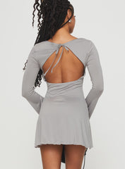 Arthars Long Sleeve Mini Dress Charcoal