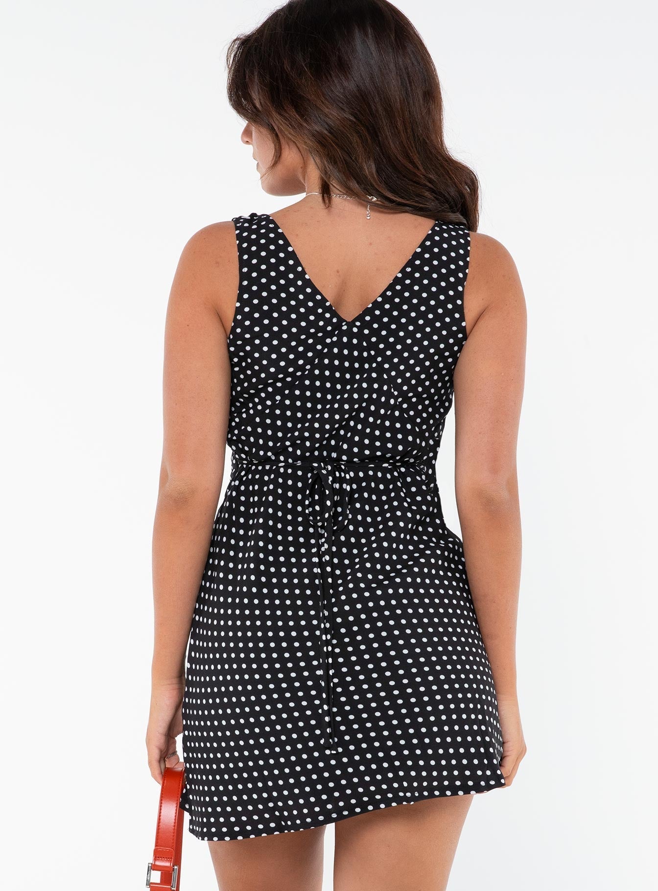 Nellie Mini Dress Black Polka Dot Petite