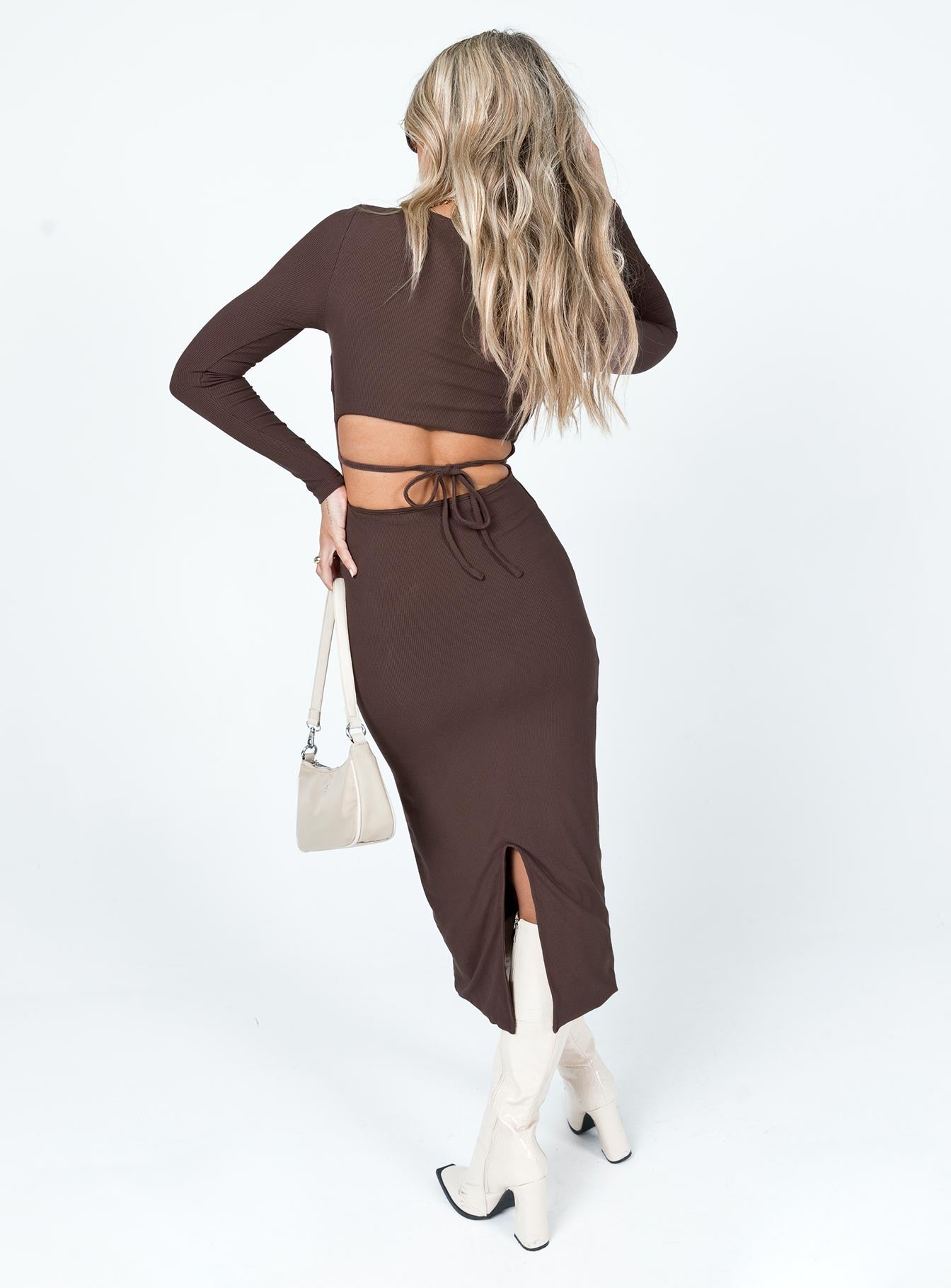 Nolan Midi Dress Brown