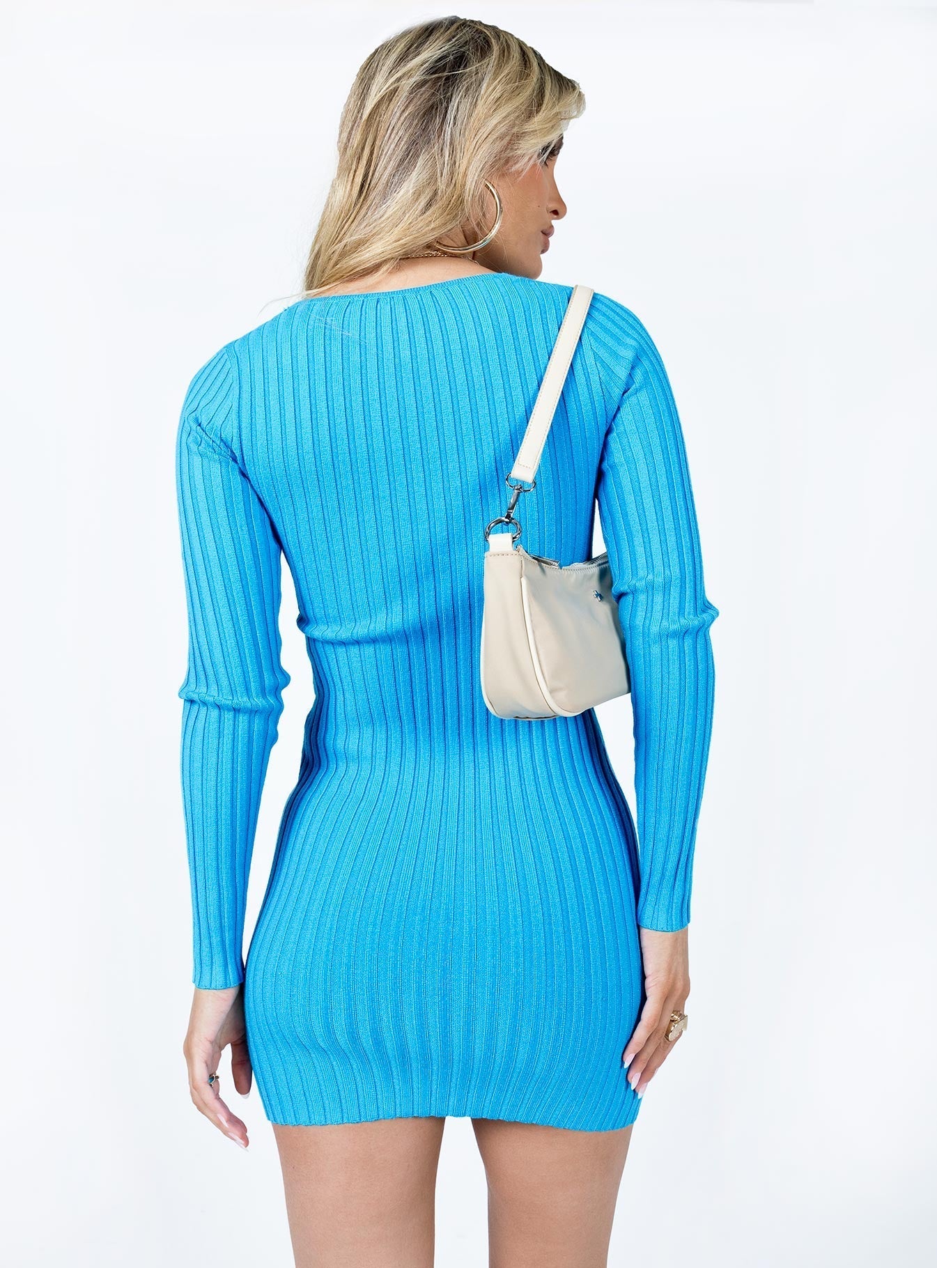 Lindham Long Sleeve Mini Dress Blue